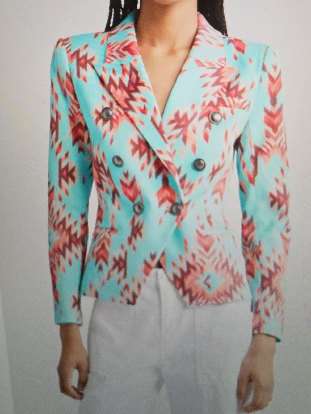 L'AGENCE Double-Breasted Cotton Blazer Size 2 $675